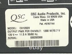 QSC CX1202V Professional Power Amplifier 2-CH 70 VOLT