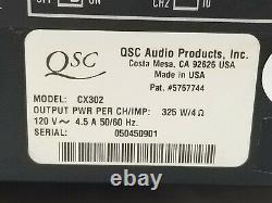 QSC CX302 Professional 2-Channel Stereo Power Amplifier Amp XLR 325WPC 4-Ohm