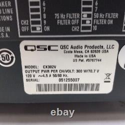 QSC CX302V 2-Channel Direct Output Pro Audio Power Amplifier Amp XLR 300W 70V