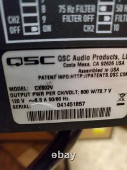 QSC CX602V Professional Power Amplifier 2-Channel 400withch Tested Cleaned