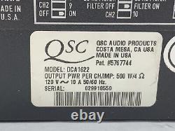 QSC DCA1622 DCA-1622 2-Channel Pro Audio Digital Cinema Power Amplifier Amp