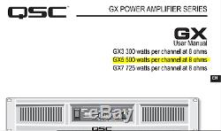 QSC GX5 Pro Power Amplifier 2RU (500W per Channel at 8 Ohms) ships FAST