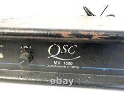 QSC MX 1500 Professional Power Dual Monaural Amplifier 400 WPC VGC UNTESTED