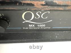 QSC MX 1500 Professional Power Dual Monaural Amplifier 400 WPC VGC UNTESTED