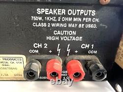 QSC MX 1500 Professional Power Dual Monaural Amplifier 400 WPC VGC UNTESTED