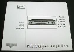 QSC PLX-1602 Pro Power Amplifier 300-WATTS/CH @ 8 OHMS + Box & Manual