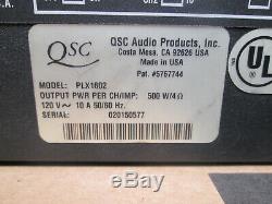 QSC PLX-1602 Pro Power Amplifier 300W /CH @ 8-OHMS Box & Manual