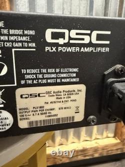 QSC PLX1802 Professional Power Amplifier 1800W 2-Channel Class H Rack Mount Amp