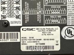 QSC PROFESSIONAL POWER AMPLIFIER CX168 8-CHANNEL (mcj06)