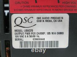 Rack Mount QSC USA 370 2-Chanel Pro Power Amplifier 125WithCH @ 8-Ohm 185W @ 4