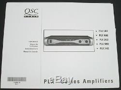 Rackmount QSC PLX-1602 Pro Power Amplifier 300WithCH @ 8 OHMS + Box & Manual #1721