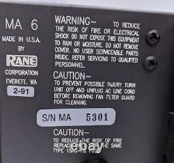 Rane Model MA 6 MA6 Professional 6-Channel Rack Mount Power Amplifier Amp