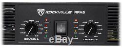 Rockville RPA5 1000 Watt Peak / 500w RMS 2 Channel Power Amplifier Pro/DJ Amp