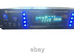 Rockville RPA6000USB 1000W 4 Channel Pro Hybrid Amplifier AM FM Tuner USB