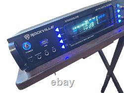 Rockville RPA6000USB 1000W 4 Channel Pro Hybrid Amplifier AM FM Tuner USB