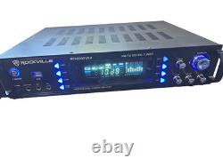 Rockville RPA6000USB 1000W 4 Channel Pro Hybrid Amplifier AM FM Tuner USB