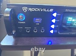 Rockville RPA6000USB 1000W 4 Channel Pro Hybrid Amplifier AM FM Tuner USB