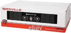 Rockville RPA9 2CH 3000W Peak 800W RMS DJ/Pro Audio Power Amplifier Amp
