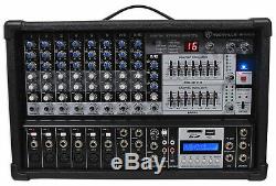 Rockville RPM109 4800w 12-Ch. Powered Pro Mixing Amplifier, 7 Band EQ, FX, USB