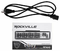 Rockville RPM45 2400w Powered 4-Channel Mixer Pro Mixing Amplifier, FX, Phantom