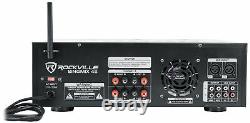 Rockville SingMix 45 1000 Watt Powered Mixer Amplifier Amp withBluetooth/USB/Echo
