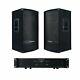 Sound Town Pro Pa System 2 X 12 Pa Speakers, 2-channel Amplifier, Audio Cables