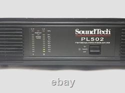 Soundtech Pl502 Pl-502 2-channel Pro Stereo Power Amplifier Amp 250wpc 8-ohm