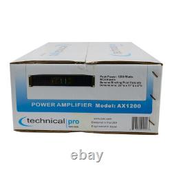 Technical Pro AX1200 Stereo Power Amplifier 1200W Rackmount Amp with EQ, LED