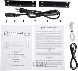 Technical Pro MM3000 Pro Bluetooth Mic Mixing Amplifier Black