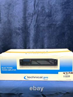 Technical Pro PX3000 3000W Power Amplifier Black RCA 1/4 Speakon Rack LED