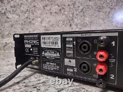 Tested Phonic MAX 2500 2-Channel Professional Stereo Power Amplifier Rackmount