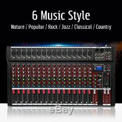 US 16 Channel Professional Powered Mixer power mixing Amplifier Amp 4000 Watts