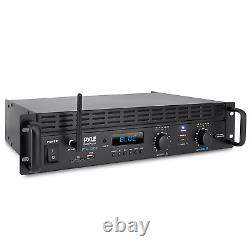 Usa 2-Channel Bluetooth Power Amplifier 2000W Bridgeable Rack Mount Pro A