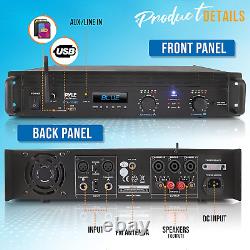 Usa 2-Channel Bluetooth Power Amplifier 2000W Bridgeable Rack Mount Pro A