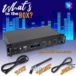 Usa 2-Channel Bluetooth Power Amplifier 2000W Bridgeable Rack Mount Pro A