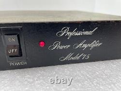 Vintage Bgw Systems Professional Power Amplifier Model 75 Red Knobs Tested