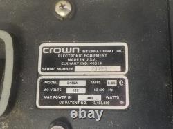 Vintage Crown D150 Professional-Grade Dual Channel Power Amplifier 75WPC @ 8