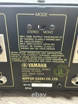 YAMAHA PC-1002 Professional Series Power Amplifier 380W Made In Japan Tested VTG