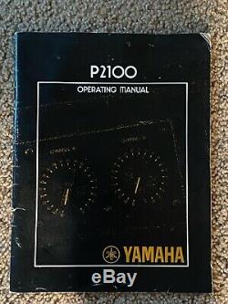 Yamaha Professional Series P2100 Natural Sound Power Amplifier