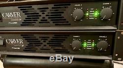 (2) Carver Professional Pxm450 Pxm450 Amplificateur Professionnel Rare! Excellent