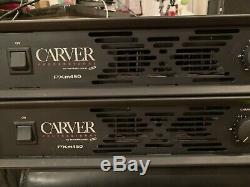 (2) Carver Professional Pxm450 Pxm450 Amplificateur Professionnel Rare! Excellent