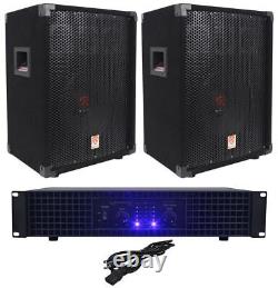 2 Enceintes PA Rockville RSG10 10 + Amplificateur DJ Technique Pro AX1200 1200w