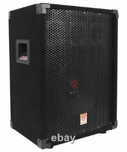 2 Rockville Rsg10 10 Pa Speakers+technical Pro Ax1200 1200w Power Dj Amplificateur