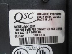 2-ru Rack Mount Qsc Mx1500a Mx-1500a Amplificateur De Puissance Professionnel 400 Wpc #39
