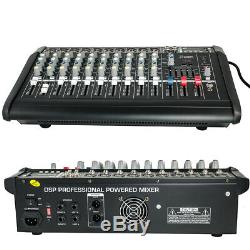 2000w 10 Amp Professional Channel Mixage Amplifiée Puissance Amplificateur Mélangeur 16dsp 48v