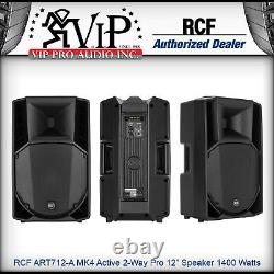 2x Rcf Art712-a Mk4 Active 2way Professional 12 Powered Speaker 1400w Amplifié