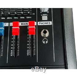 4 Canaux Professionnel De Mixage Amplifiée Puissance Amplificateur Mélangeur Amp 16dsp Us