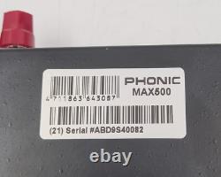 AMPLIFICATEUR DE PUISSANCE PROFESSIONNEL PHONIC MAX 500