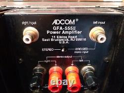 Adcom Gfa-555 II 200 Watt 2 Channel Power Amplificateur Pro Desservi