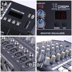 Ampli 16dsp 48v Amplificateur De Studio De Mixage Usb Alimenté Professionnel 6 Canaux